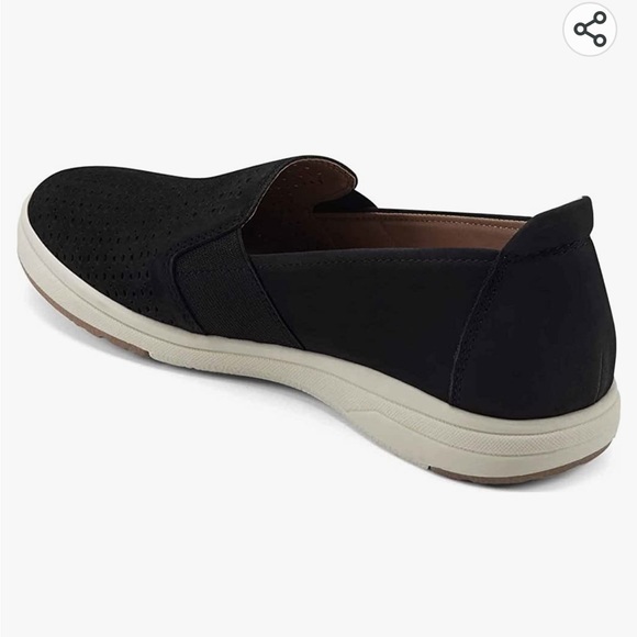 Earth Origins Eclipse Elin Black Perforated  Slip On Comfort Shoe Loafer - Picture 2 of 11